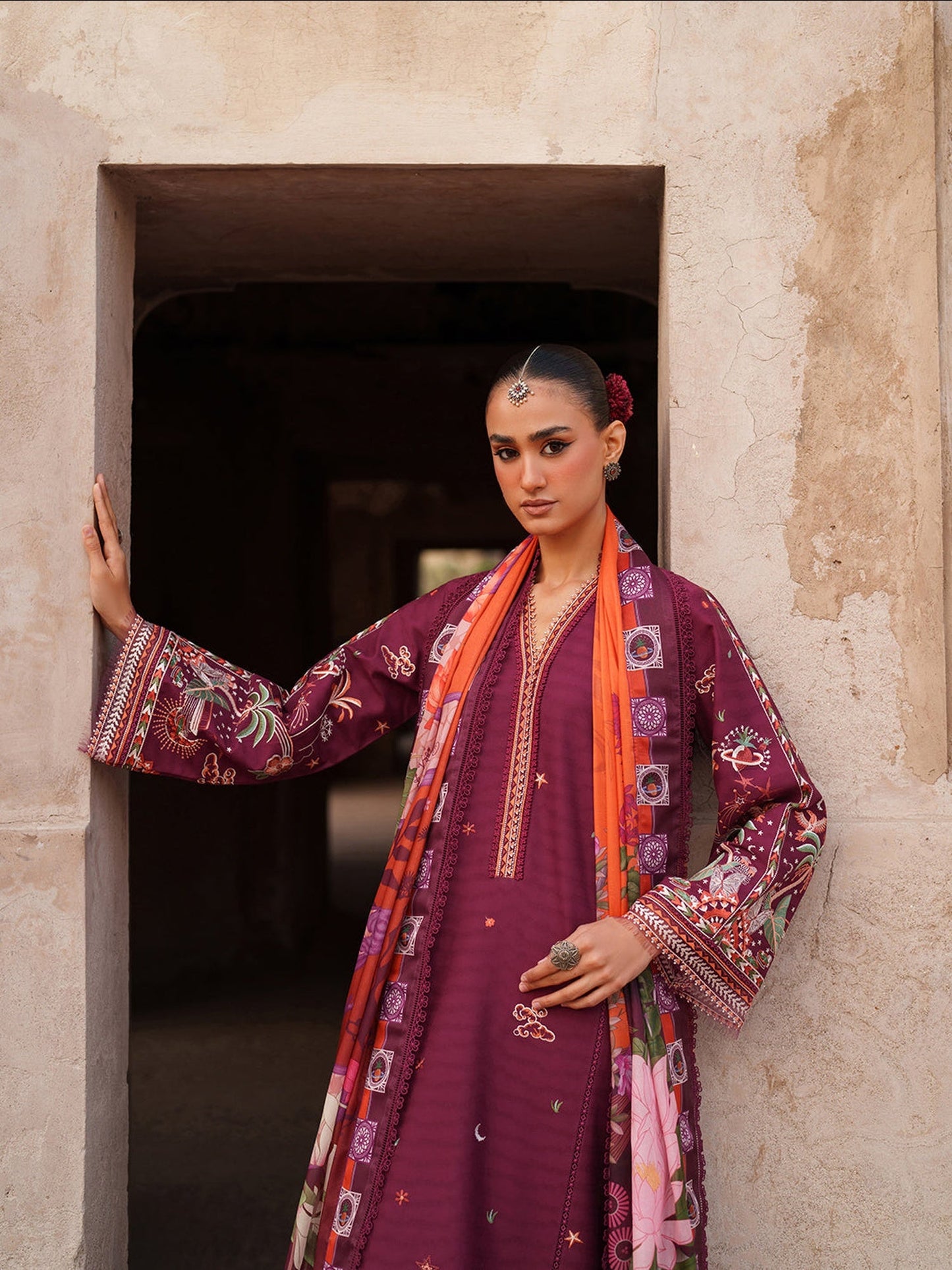 Mulberry Binilyas Suroor Lawn'26 Embroidered Unstitched 3-Piece Suit-242-A