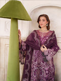 Purple Mahnur Nilofer Luxury Lawn'26 Embroidered Unstitched 3-Piece Suit-NL-10