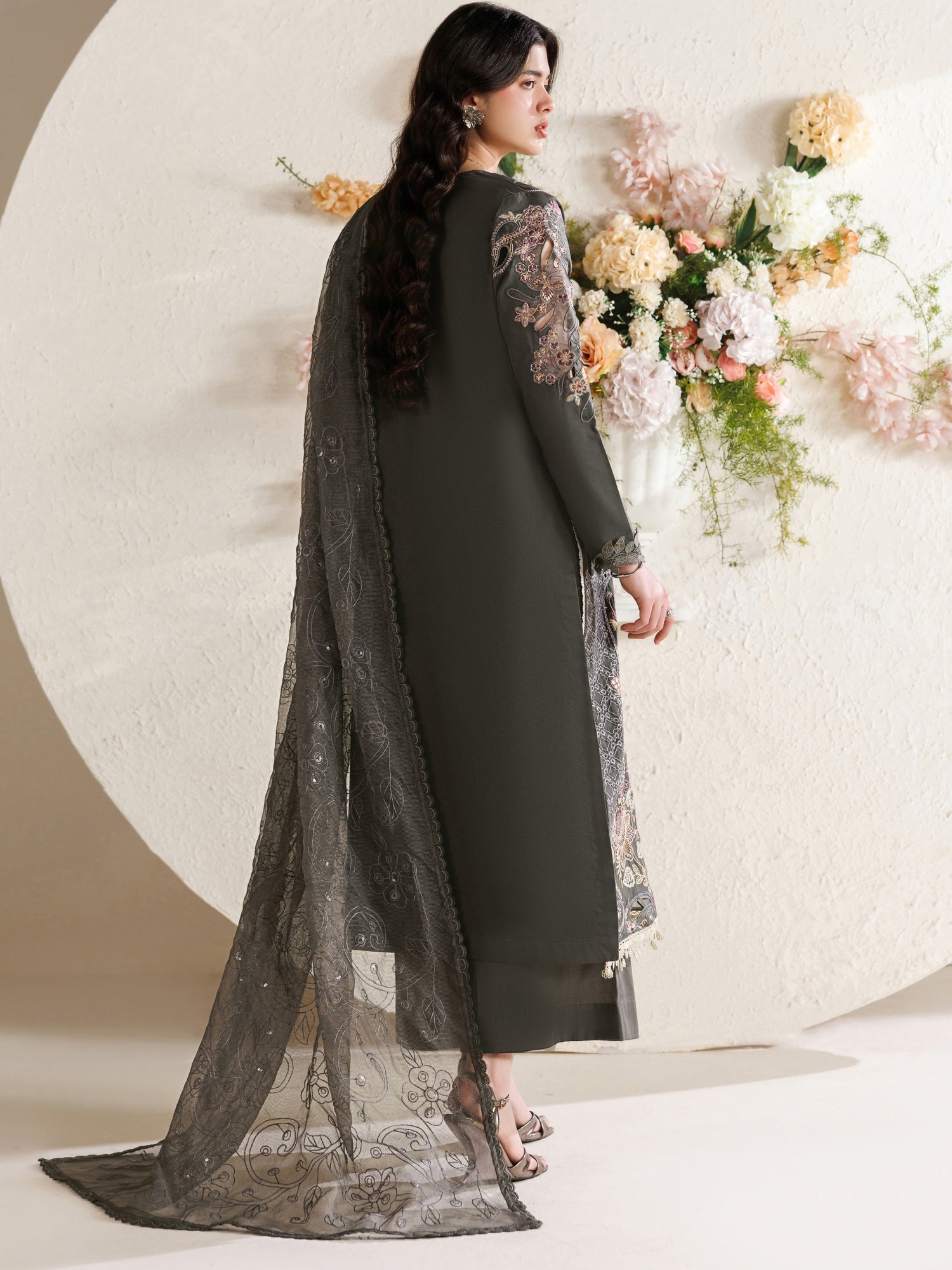 Grey Parishay Marbella Summer Lawn‘26 Embroidered Unstitched 3-Piece Suit-MB-14