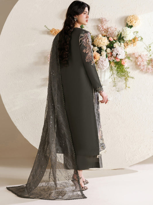 Grey Parishay Marbella Summer Lawn‘26 Embroidered Unstitched 3-Piece Suit-MB-14