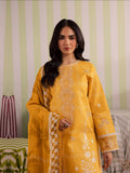 Yellow Mahnur Jahaan Lawn'26 Embroidered Unstitched 3-Piece Suit-MJ-03