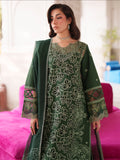 Green Mahnur Nilofer Luxury Lawn'26 Embroidered Unstitched 3-Piece Suit-NL-09