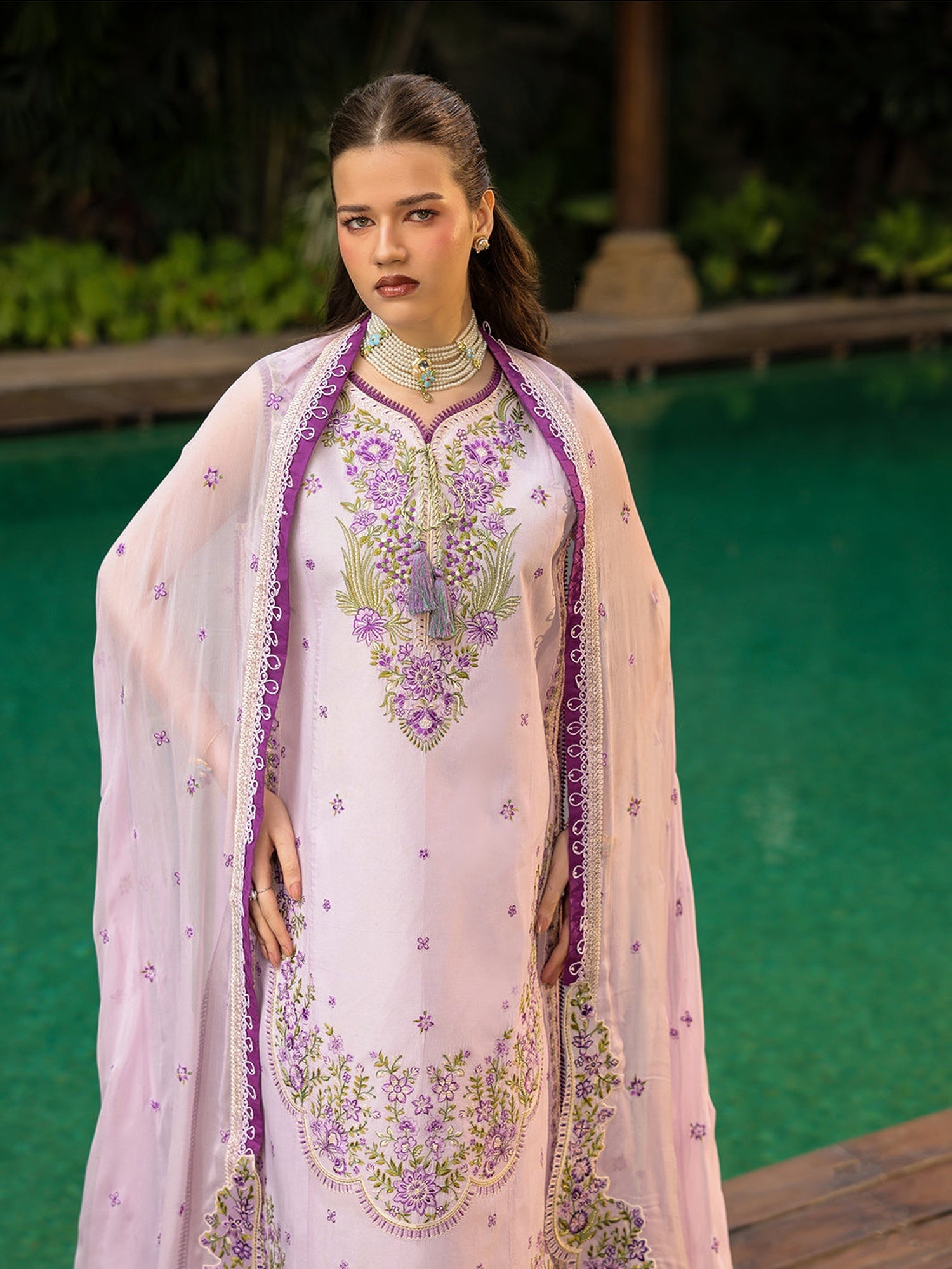 Lilac-Mahnur Shanaya Lawn Vol 2 Embroidered Stitched 3-Piece Suit-SH-07