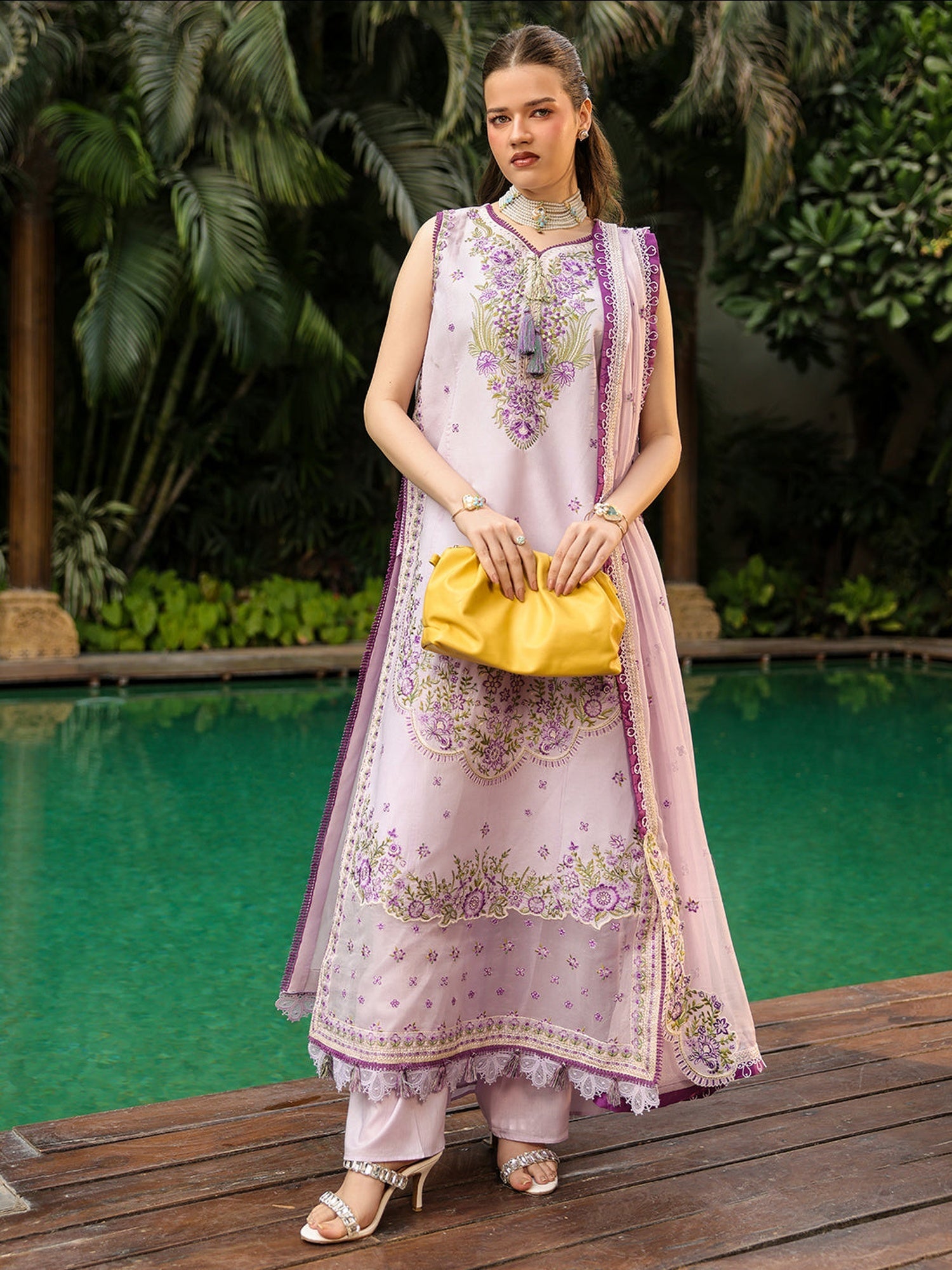 Lilac-Mahnur Shanaya Lawn Vol 2 Embroidered Stitched 3-Piece Suit-SH-07