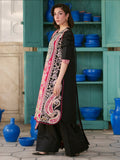 Black Mahnur Nilofer Luxury Lawn'26 Embroidered Stitched 3-Piece Suit-NL-12