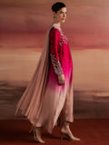 Pink Peach Allure By IH Full Circle Tussel Silk Embellished Stitched 3-Piece Suit-Balance