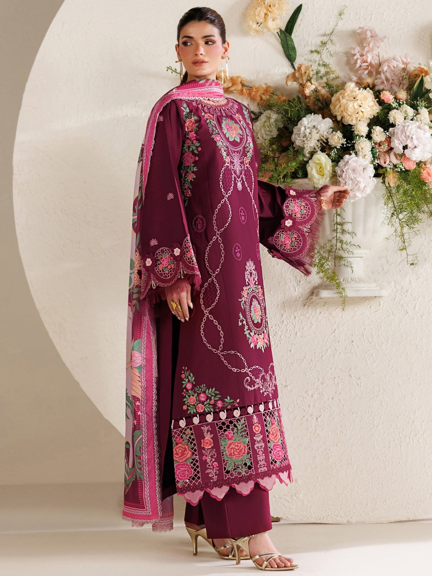 Mulberry Parishay Marbella Summer Lawn‘26 Embroidered Unstitched 3-Piece Suit-MB-03
