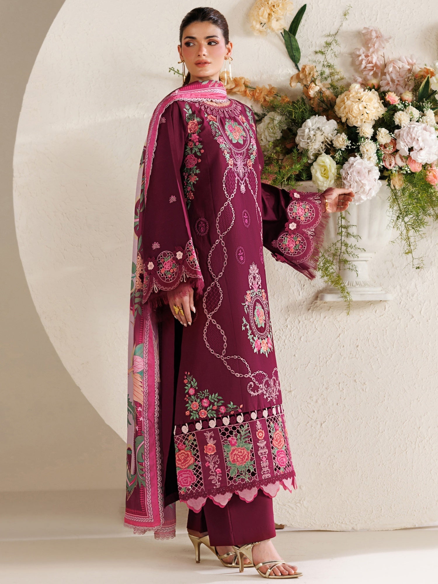Mulberry Parishay Marbella Summer Lawn‘26 Embroidered Unstitched 3-Piece Suit-MB-03