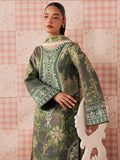 Forest Green Mahnur Jahaan Lawn'26 Embroidered Unstitched 3-Piece Suit-MJ-06