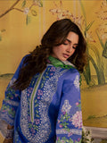 Blue Mahnur Jahaan Lawn'26 Embroidered Stitched 3-Piece Suit-MJ-08