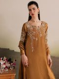 Brown Allure By IH Full Circle Tussel Silk Embroidered Kaftan Set-Gentle