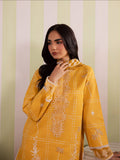 Yellow Mahnur Jahaan Lawn'26 Embroidered Unstitched 3-Piece Suit-MJ-03