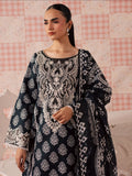Black Mahnur Afsana Lawn'26 Embroidered Unstitched 3-Piece Suit-AL-05