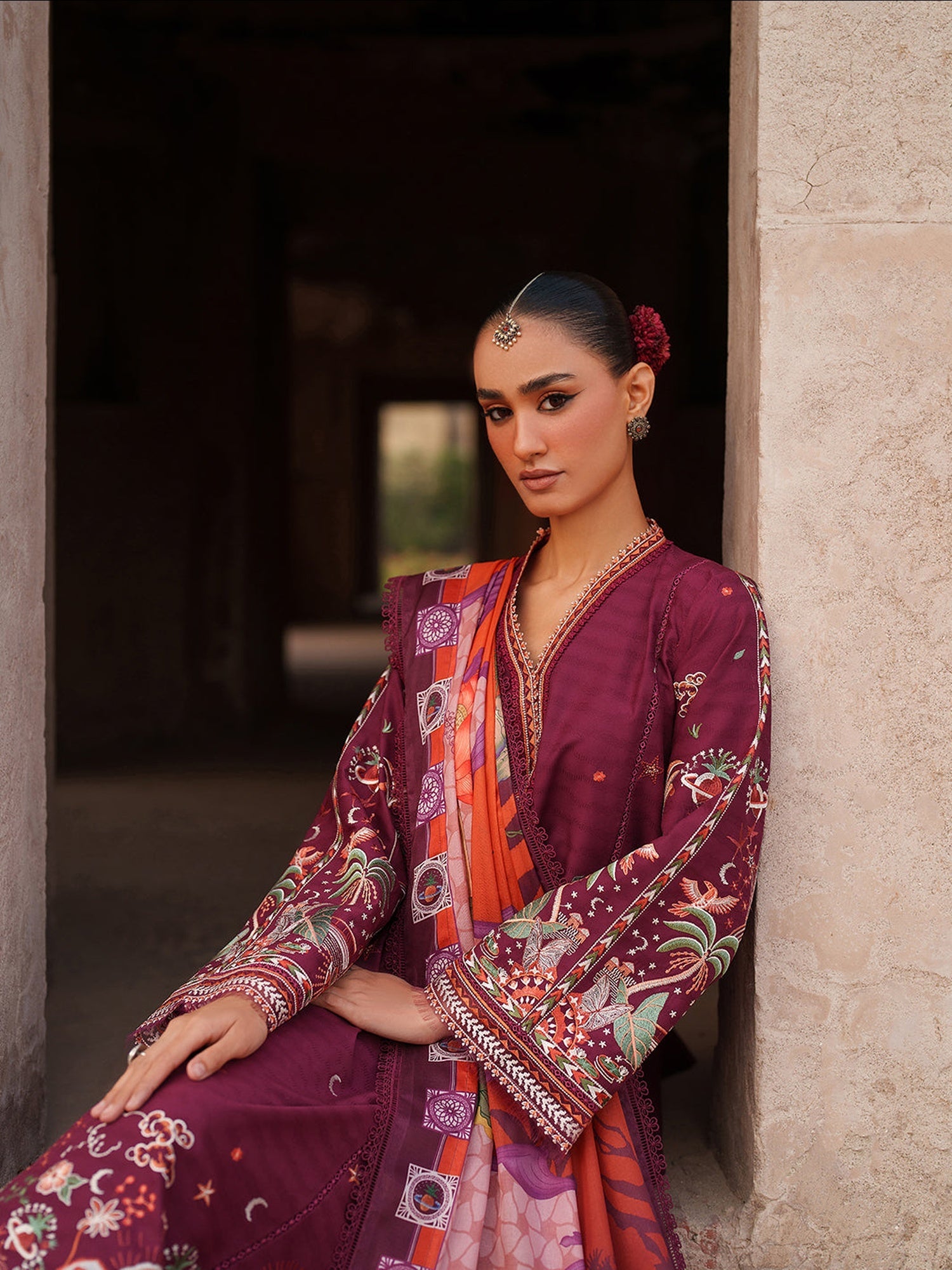 Mulberry Binilyas Suroor Lawn'26 Embroidered Unstitched 3-Piece Suit-242-A