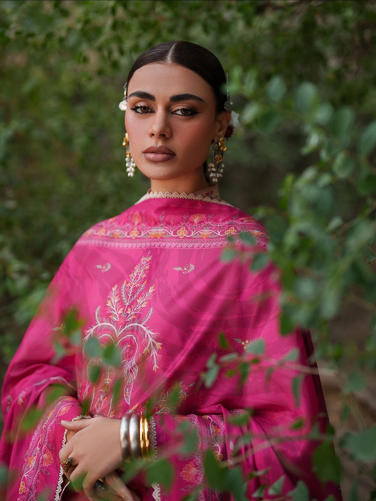 Pink Binilyas Suroor Lawn'26 Embroidered Unstitched 3-Piece Suit-246-B