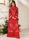 Red Parishay Marbella Summer Lawn‘26 Embroidered Unstitched 3-Piece Suit-MB-02