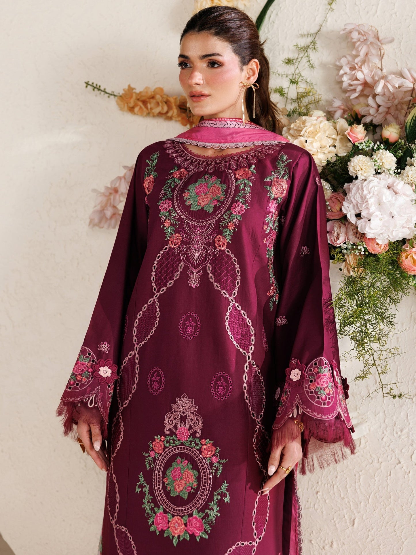 Mulberry Parishay Marbella Summer Lawn‘26 Embroidered Unstitched 3-Piece Suit-MB-03