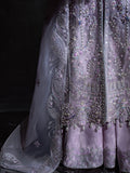 Lilac Enzo Reve Dore Raw Organza Embellished Sharara-Eliane
