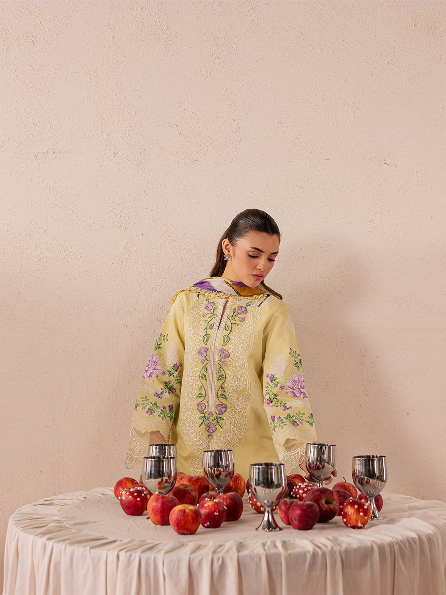 Lemon Mahnur Jahaan Lawn'26 Embroidered Unstitched 3-Piece Suit-MJ-07