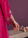 Pink Allure By IH Full Circle Tussel Silk Embroidered Kaftan Set-Orbit