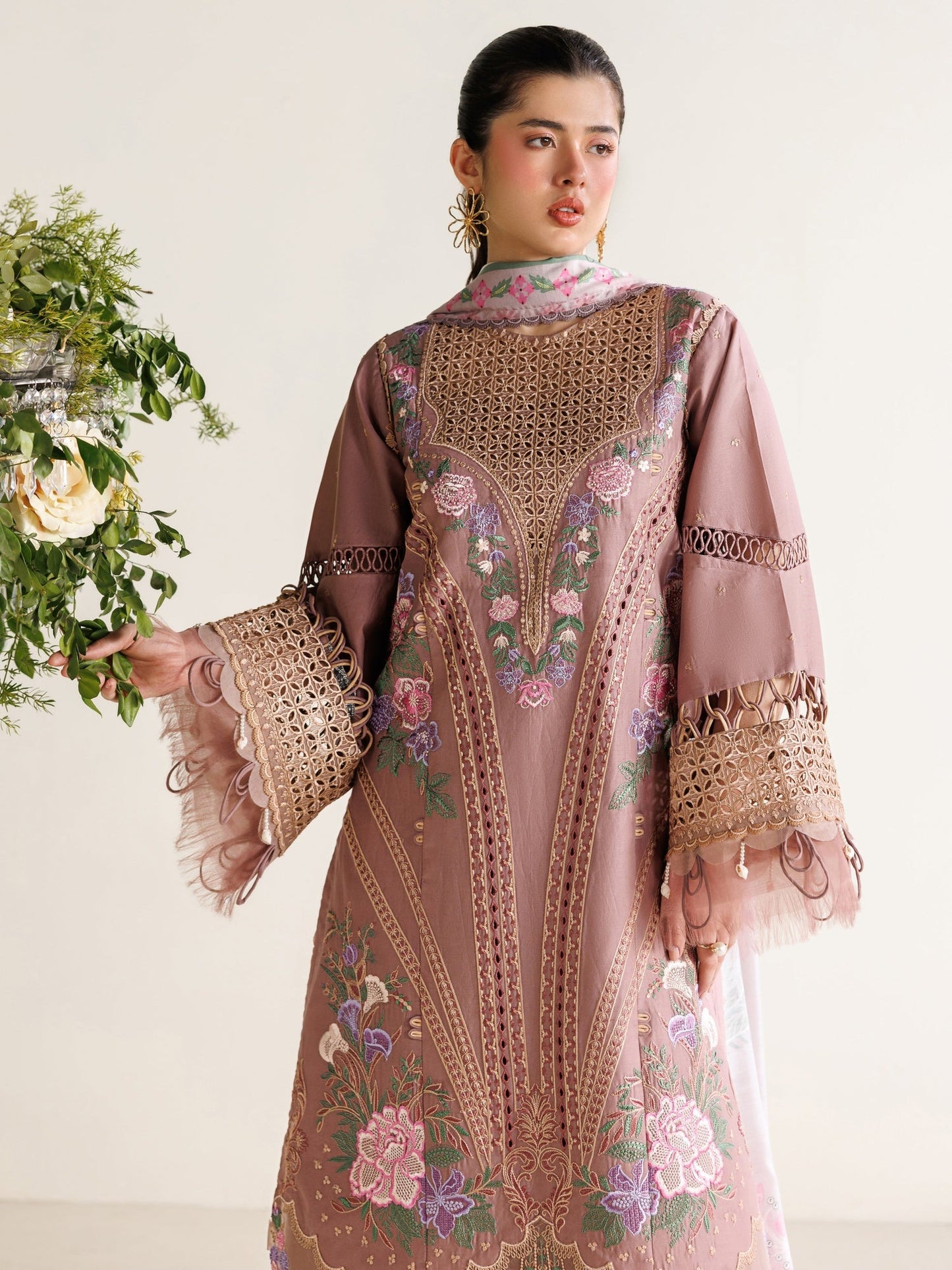 Pink Parishay Marbella Summer Lawn‘26 Embroidered Unstitched 3-Piece Suit-MB-01