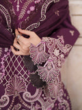 Purple Mahnur Nilofer Luxury Lawn'26 Embroidered Unstitched 3-Piece Suit-NL-10