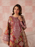 Maroon Mahnur Jahaan Lawn'26 Embroidered Stitched 3-Piece Suit-MJ-05