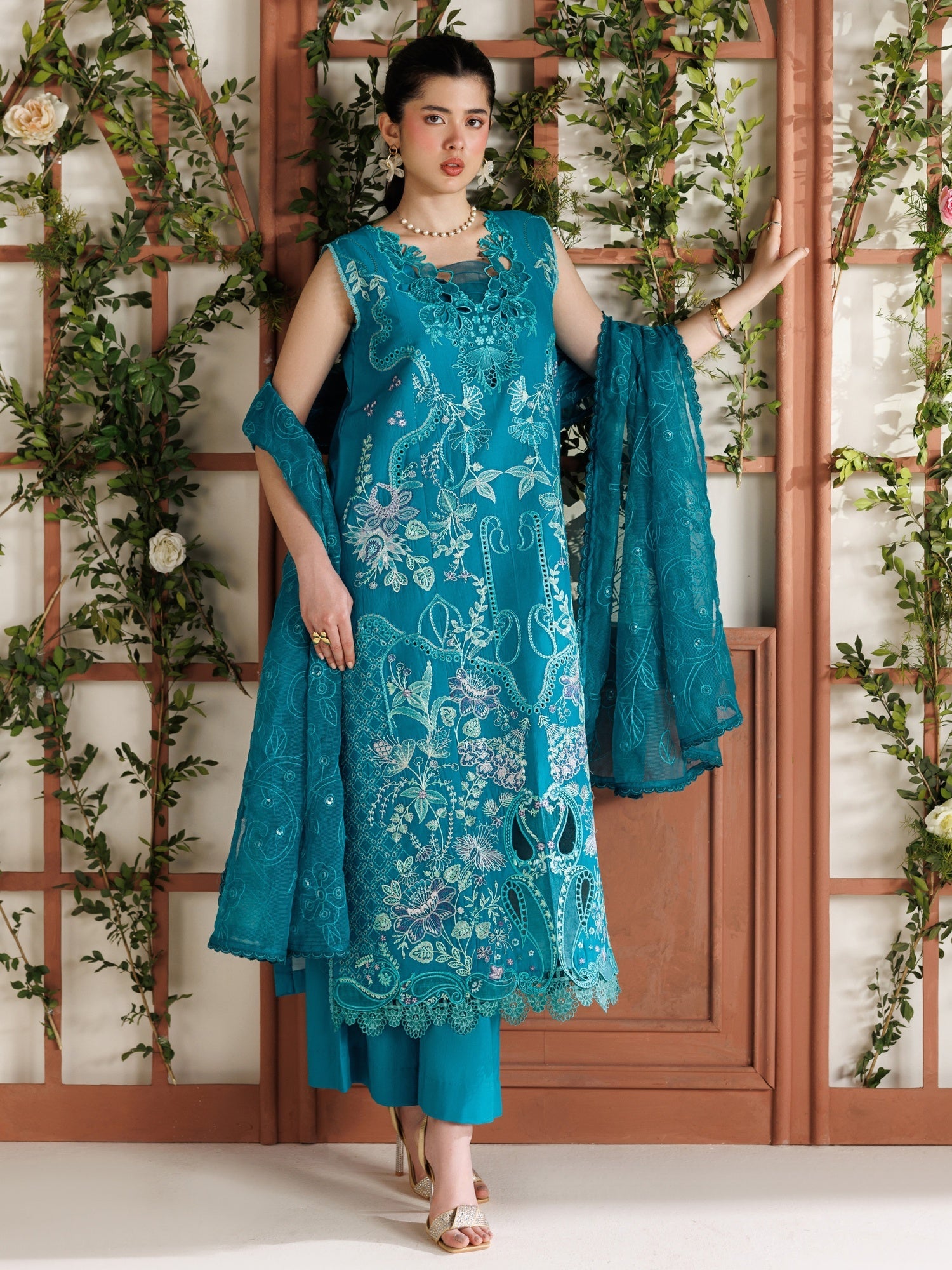 Blue Parishay Marbella Summer Lawn‘26 Embroidered Unstitched 3-Piece Suit-MB-08