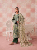 Green Mahnur Jahaan Lawn'26 Embroidered Stitched 3-Piece Suit-MJ-06