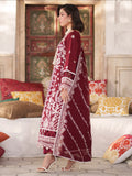 Maroon Mahnur Nilofer Luxury Lawn'26 Embroidered Unstitched 3-Piece Suit-NL-08