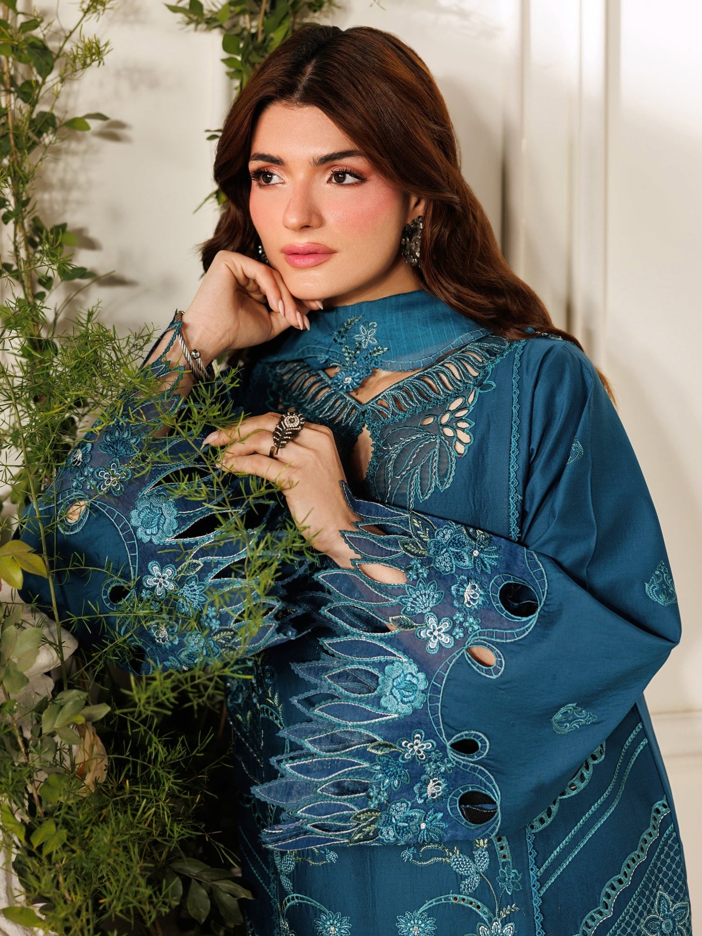 Blue Parishay Marbella Summer Lawn‘26 Embroidered Unstitched 3-Piece Suit-MB-10