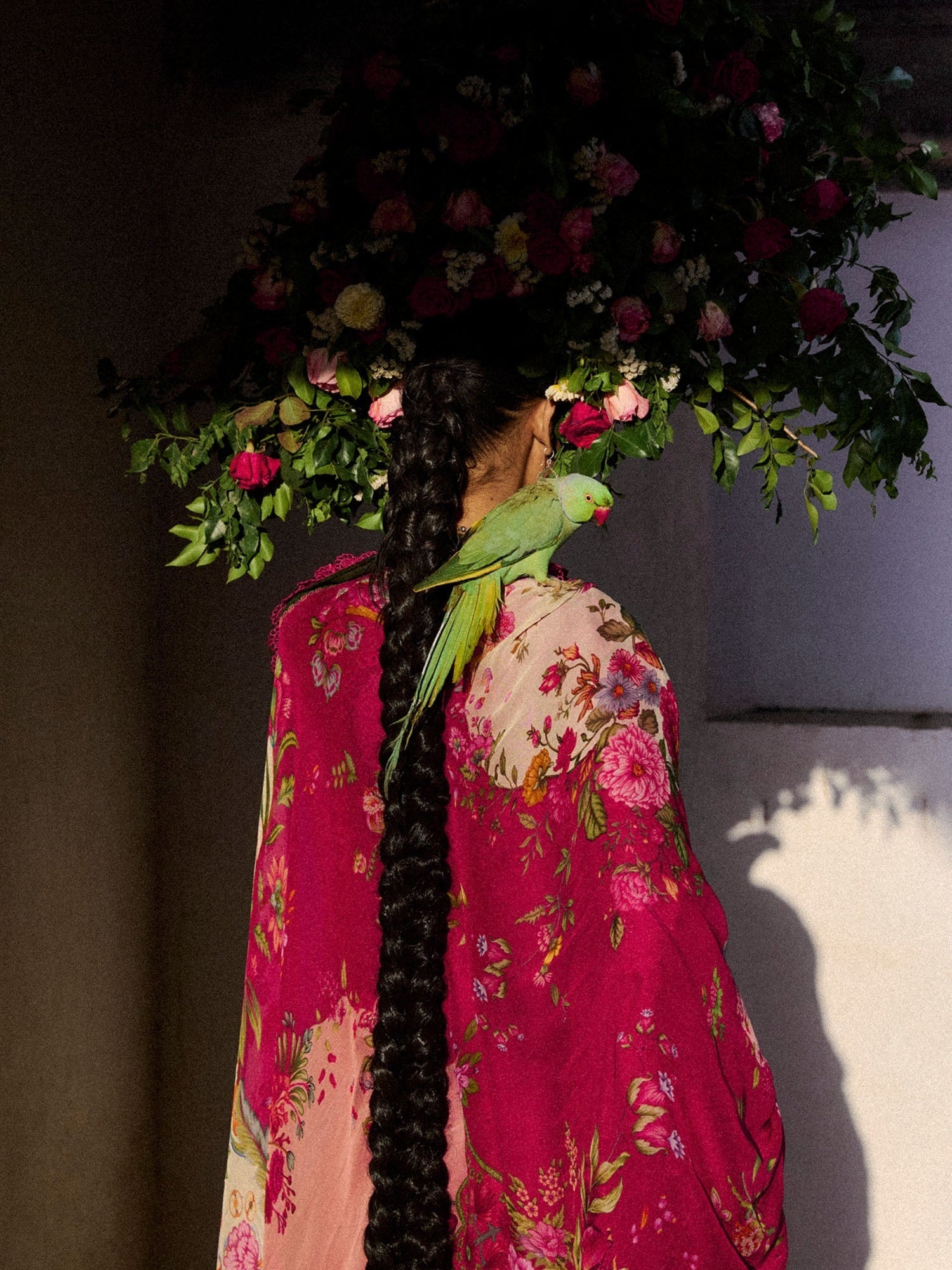 Red Hussain Rehar Zan SS'26 Lawn Embroidered Unstitched 3-Piece Suit-Qermez