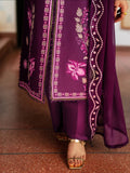 Purple Mahnur Satrangi Lawn'26 Embroidered Stitched 3-Piece Suit-ST-04