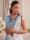 Blue and White Mahnur Afsana Lawn'26 Embroidered Stitched 3-Piece Suit-AL-10