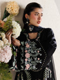 Black Parishay Marbella Summer Lawn‘26 Embroidered Unstitched 3-Piece Suit-MB-05