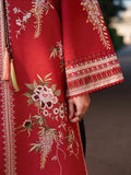 Red Binilyas Suroor Unstitched Lawn'26 Embroidered 3-Piece Suit-241-B