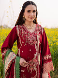 Maroon Parishay Dil e Raqsam Lawn'26 Embroidered Unstitched 3-Piece Suit-DQ-10