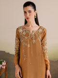 Brown Allure By IH Full Circle Tussel Silk Embroidered Kaftan Set-Gentle