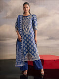Blue Mahnur Afsana Lawn'26 Embroidered Stitched 3-Piece Suit-AL-04