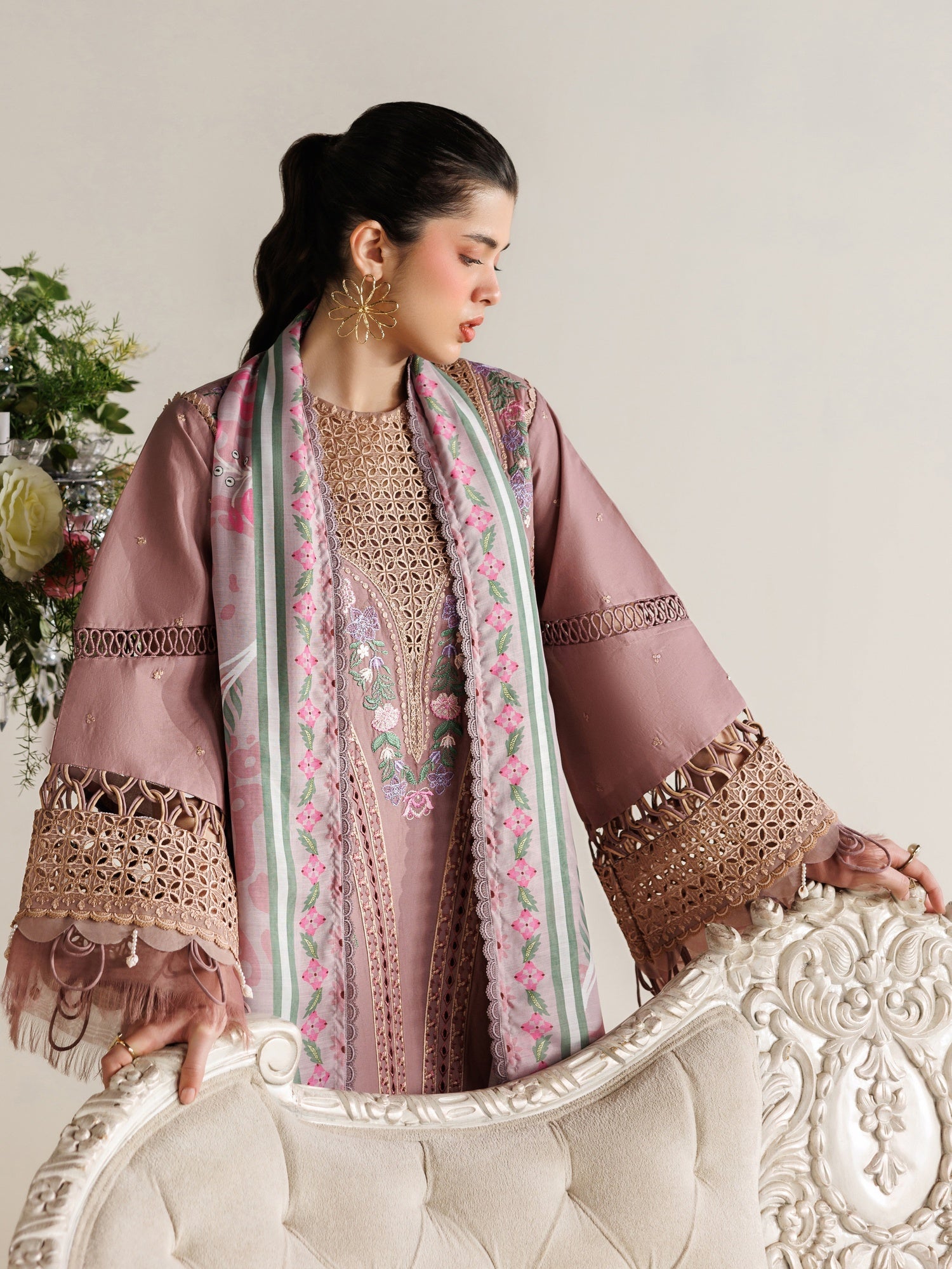 Pink Parishay Marbella Summer Lawn‘26 Embroidered Unstitched 3-Piece Suit-MB-01