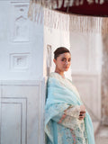 Light Blue Mahnur  Nilofer Luxury Lawn'26 Embroidered Unstitched 3-Piece Suit-NL-03