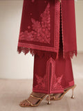 Maroon Binilyas Jojo Summer'26 Lawn Embroidered Unstitched 3-Piece Suit-763
