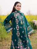 Bottle Green Parishay Dil e Raqsam Lawn'26 Embroidered Unstitched 3-Piece Suit-DQ-11