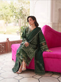 Green Mahnur Nilofer Luxury Lawn'26 Embroidered Unstitched 3-Piece Suit-NL-09
