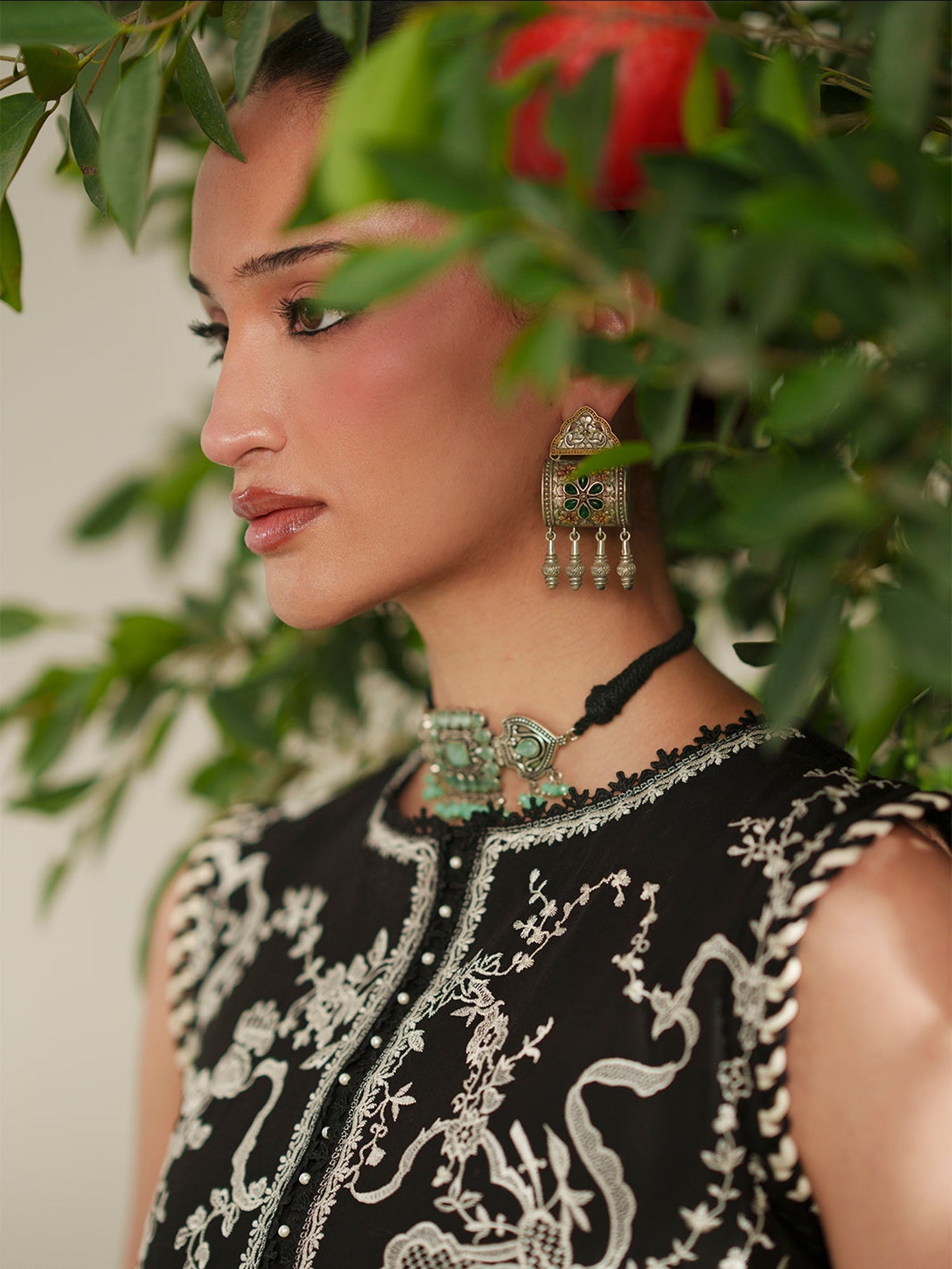 Black Binilyas Jojo Summer'26 Lawn Embroidered Unstitched 3-Piece Suit-762