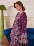 Purple Mahnur Nilofer Luxury Lawn'26 Embroidered Unstitched 3-Piece Suit-NL-10