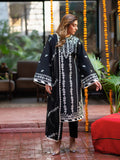 Black Mahnur Satrangi Lawn '26 Embroidered Unstitched 3-Piece Suit-ST-01