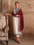 White Binilyas Suroor Lawn'26 Embroidered Unstitched 3-Piece Suit-245-A