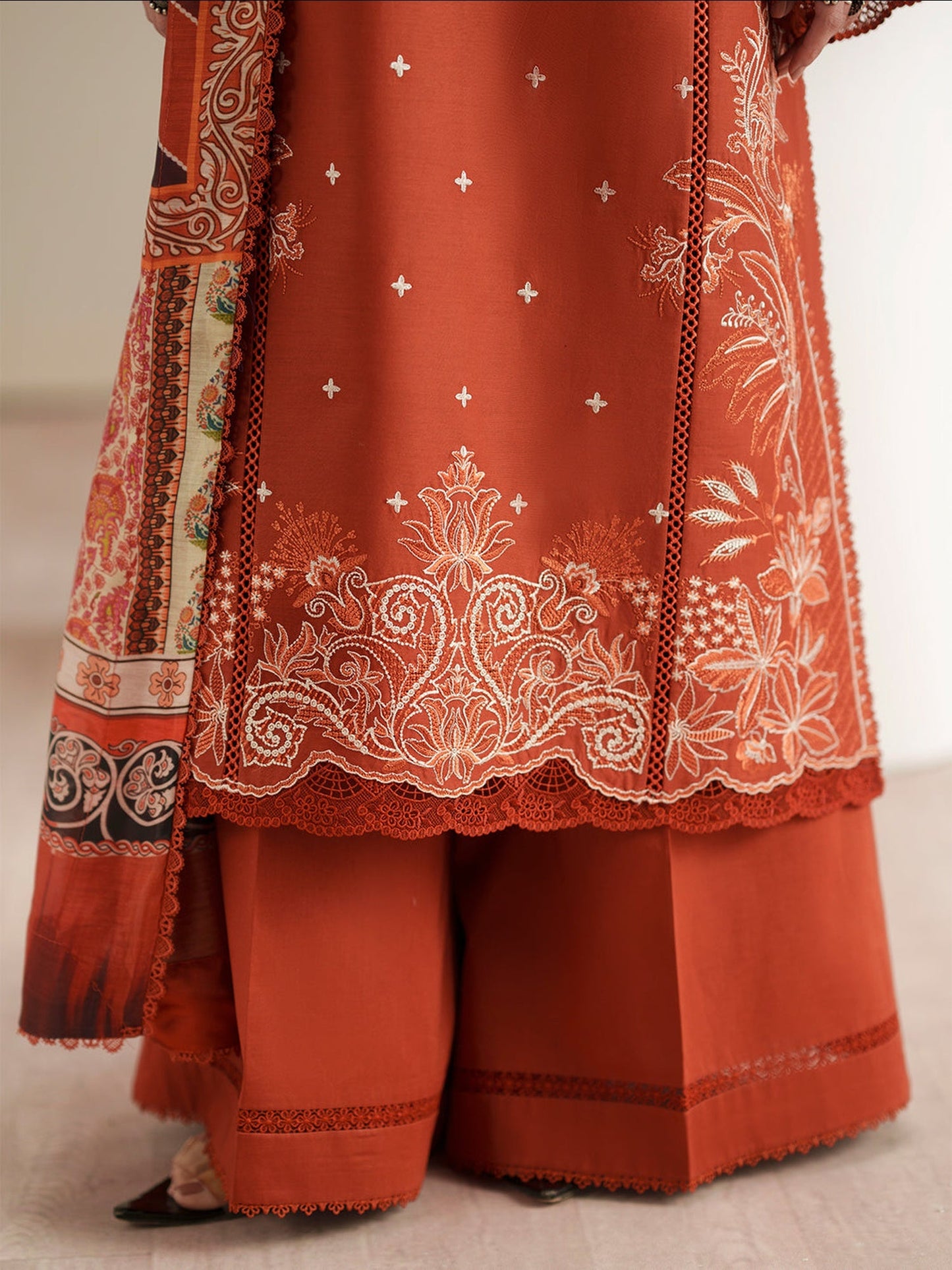 Brown Binilyas Jojo Summer'26 Lawn Embroidered Unstitched 3-Piece Suit-761