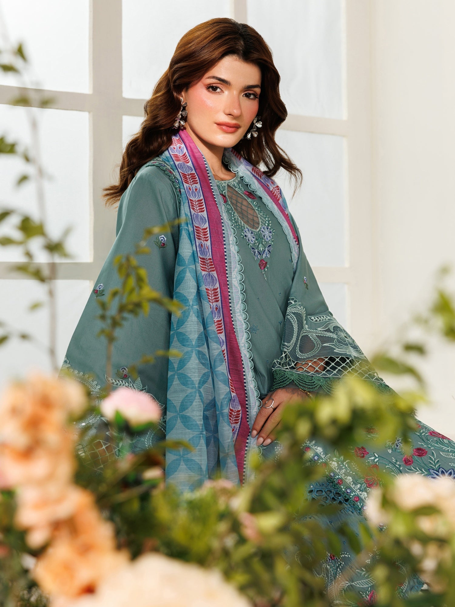 Blue Parishay Marbella Summer Lawn‘26 Embroidered Unstitched 3-Piece Suit-MB-11